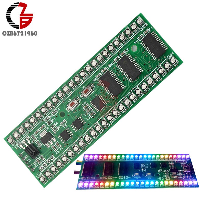 Jual PREORDER DC 5V-6V MCU RGB Display Pattern Dual Channel 24 LED VU ...