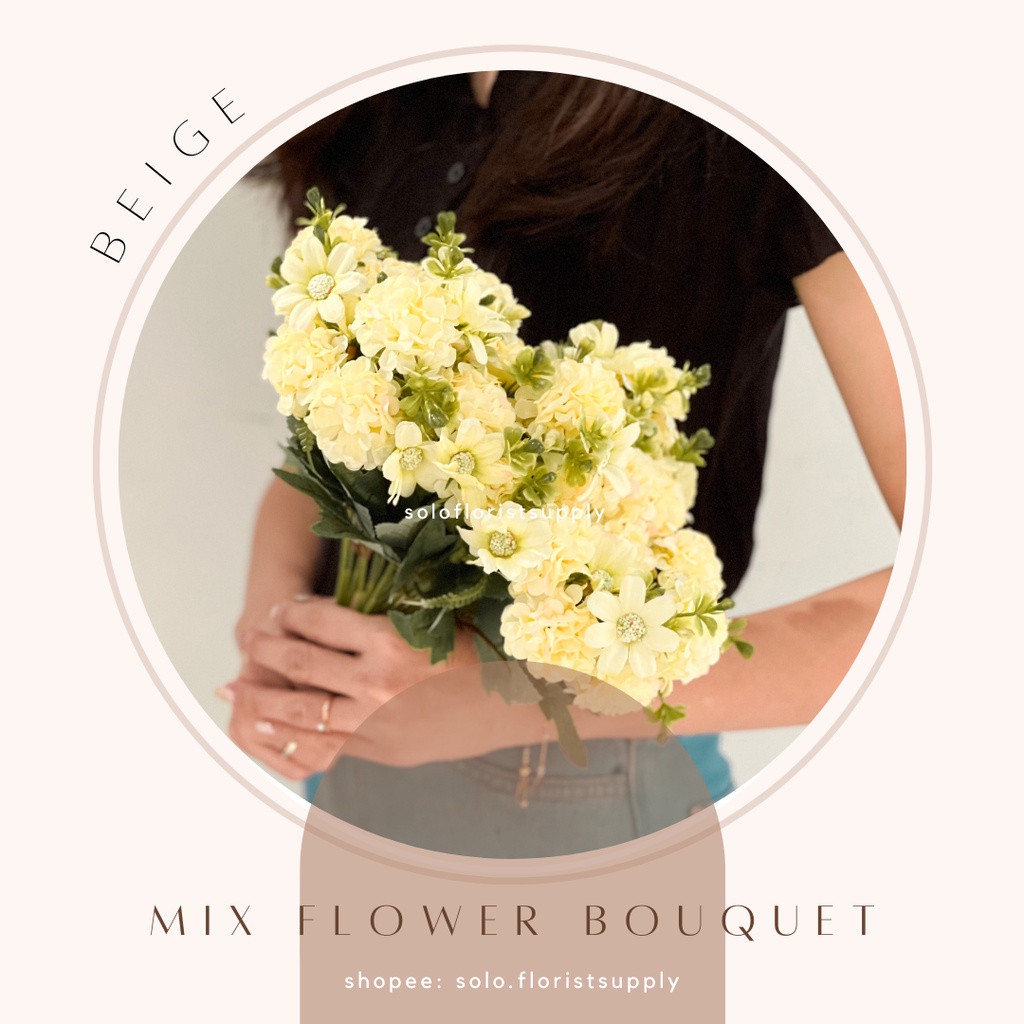 Jual Mix Flower Bouquet Artificial Flower Bunga Palsu Buatan Mini