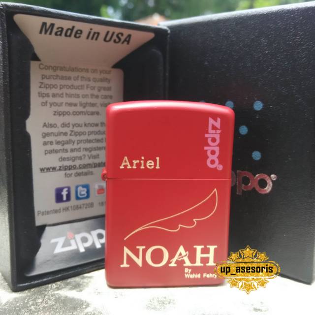 Jual Zippo Atau Korek Api Custom Grafir Ukir Logo Noah Shopee Indonesia