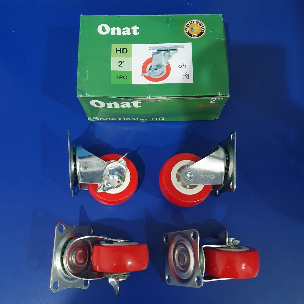 Jual Roda Caster Kastor HD Merah 2 Inch (4 Pcs) 2