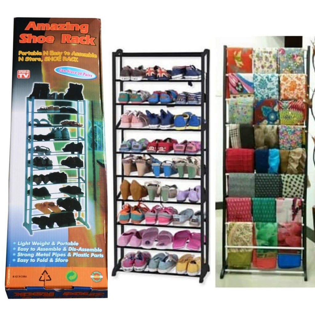 Jual RAK SEPATU BESI RINGAN ISI 30 PASANG 10 TINGKAT ANTI KARAT ...