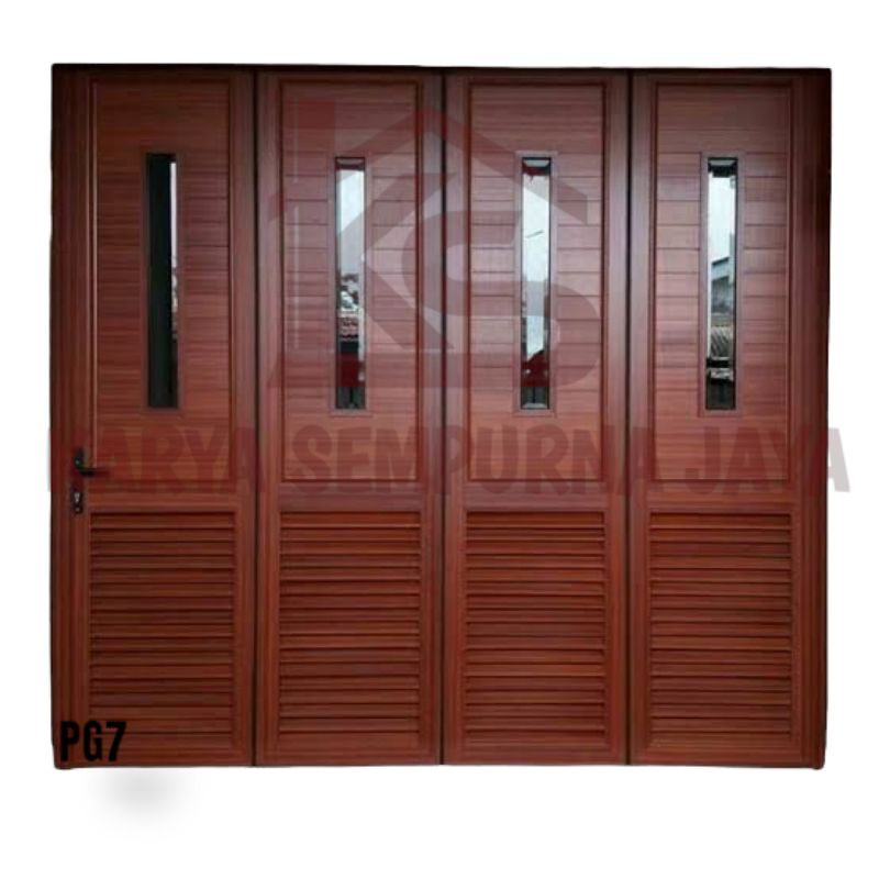 Jual Pintu Garasi Kayu Jati Putih Daun Pintu Garasi Pintu Gerbang