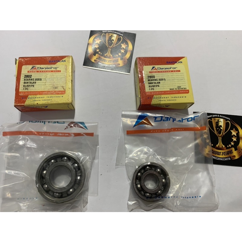 Jual Laker Bearing Roces Roda Depan Set Vespa Super Danmotor Vifo ...