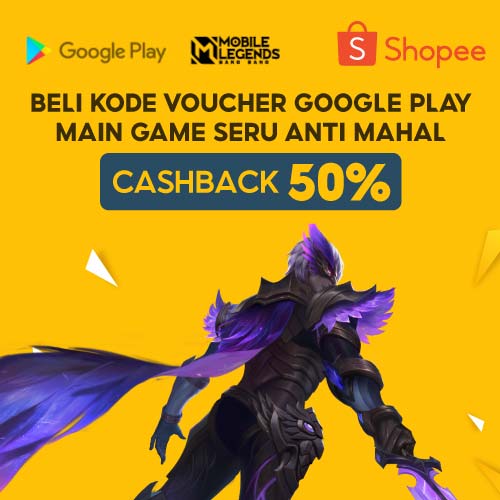 Beli Kode Voucher Google Play Cashback 50