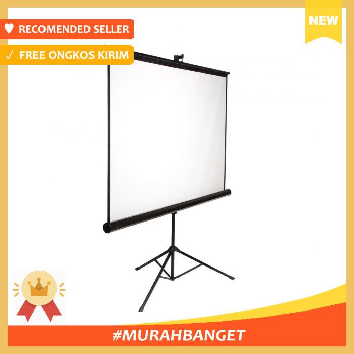 Jual Tripod Screen Projector Layar Proyektor 70 Inch Shopee Indonesia 0639