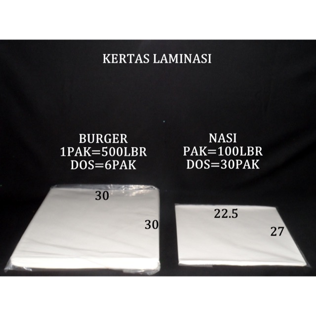 Jual [LF] kertas laminasi nasi | paper rice ayam goreng | kertas ...