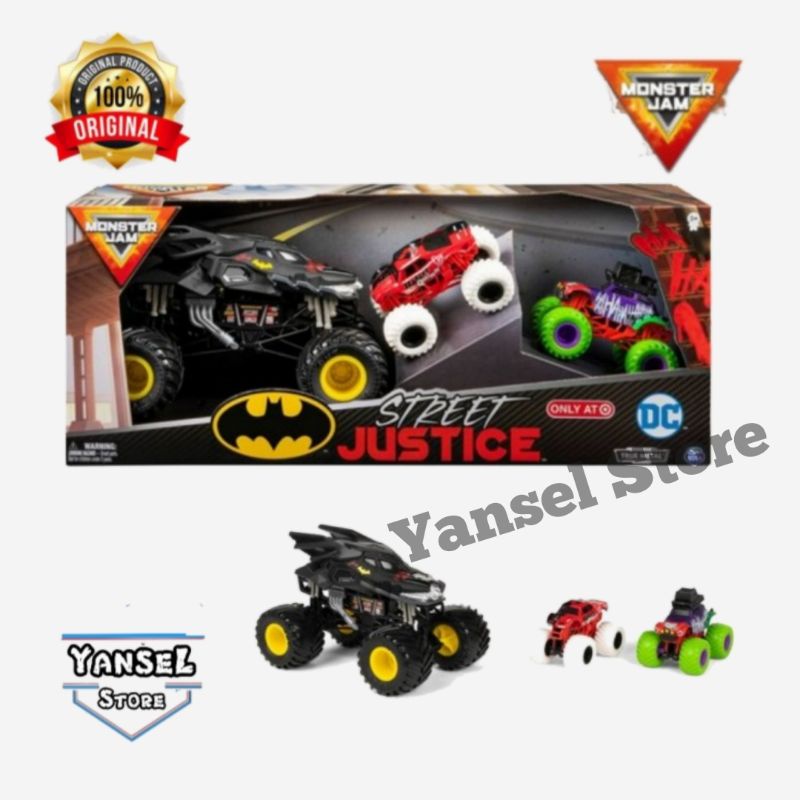 Jual Monster Jam DC Batman Street Justice 3 Pack true Metal | Shopee ...