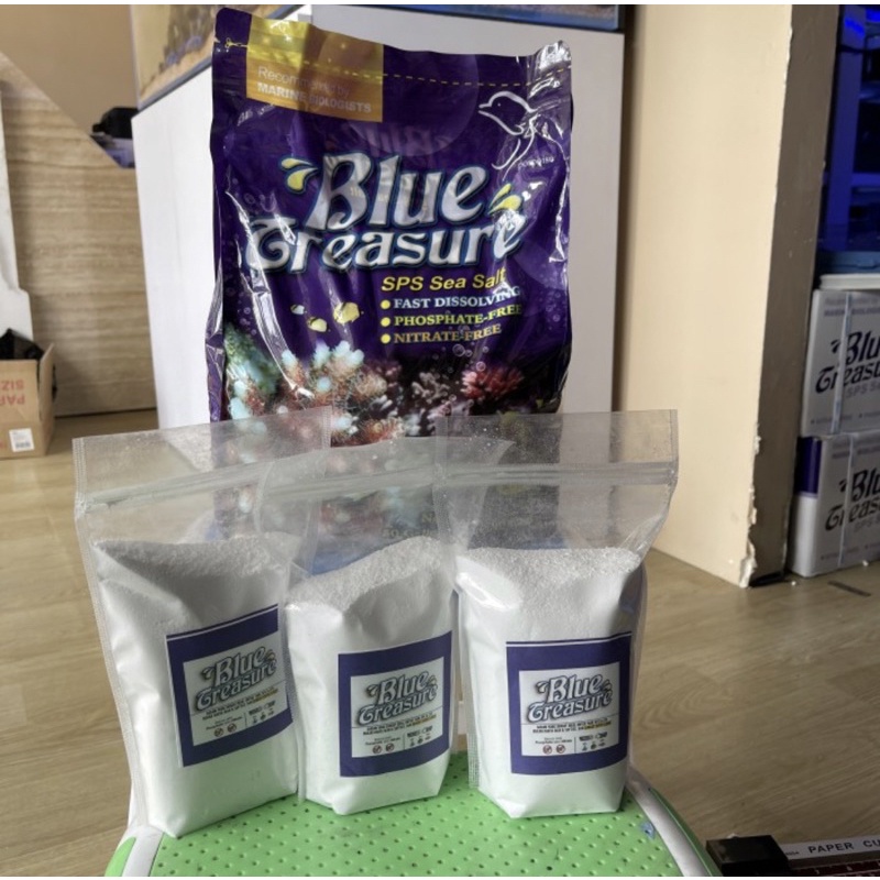 Jual Blue Treasure Sea Salt Repack 1 galon garam ikan hias air laut