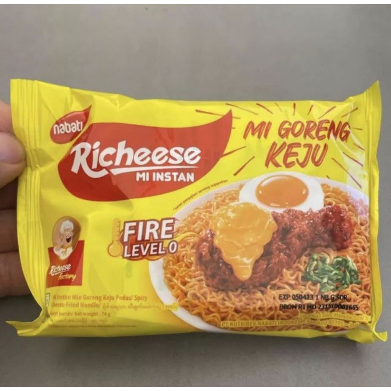 Jual Mie goreng RICHEESE rasa keju Mi goreng viral level,mie richeese ...