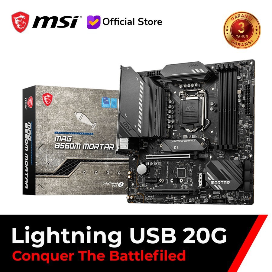 Jual Mainboard MSI MAG B560M Mortar - mATX LGA1200 - MSI B560M Mortar ...