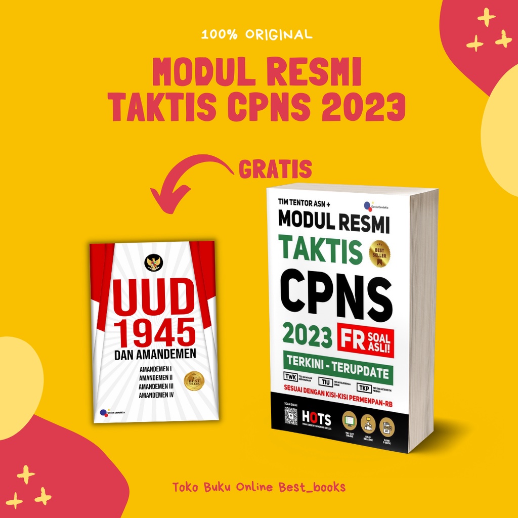 Jual BUKU CPNS 2023 / MODUL RESMI TAKTIS CPNS 2023 FR SOAL ASLI TERKINI ...