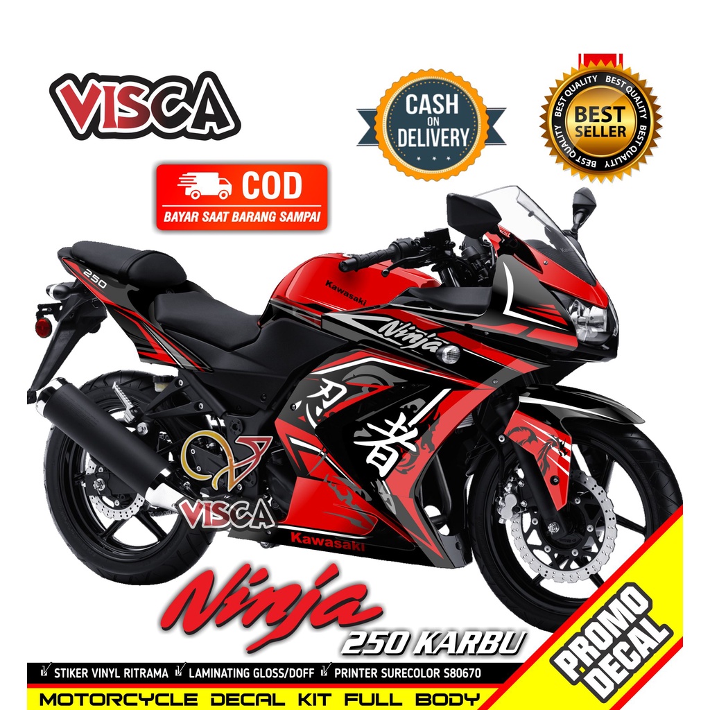 Jual Decal Ninja 250 Karbu Full Body Stiker Ninja 250 Karbu Full Body