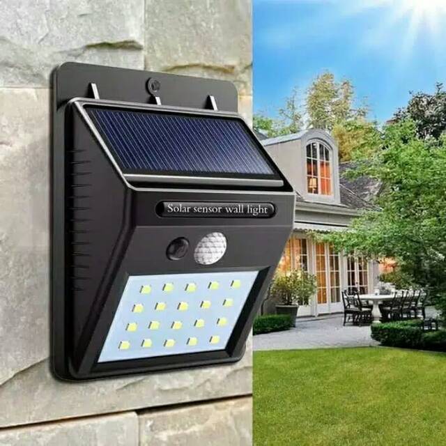Jual Solar Powered Censor Wall Lamp Lampu Taman Tembok Dinding Sensor ...