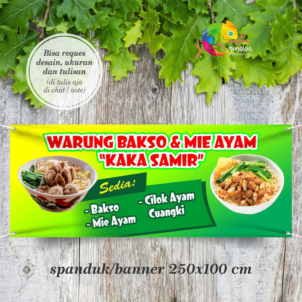 Jual Spanduk Banner Mie Ayam And Bakso Shopee Indonesia 2733