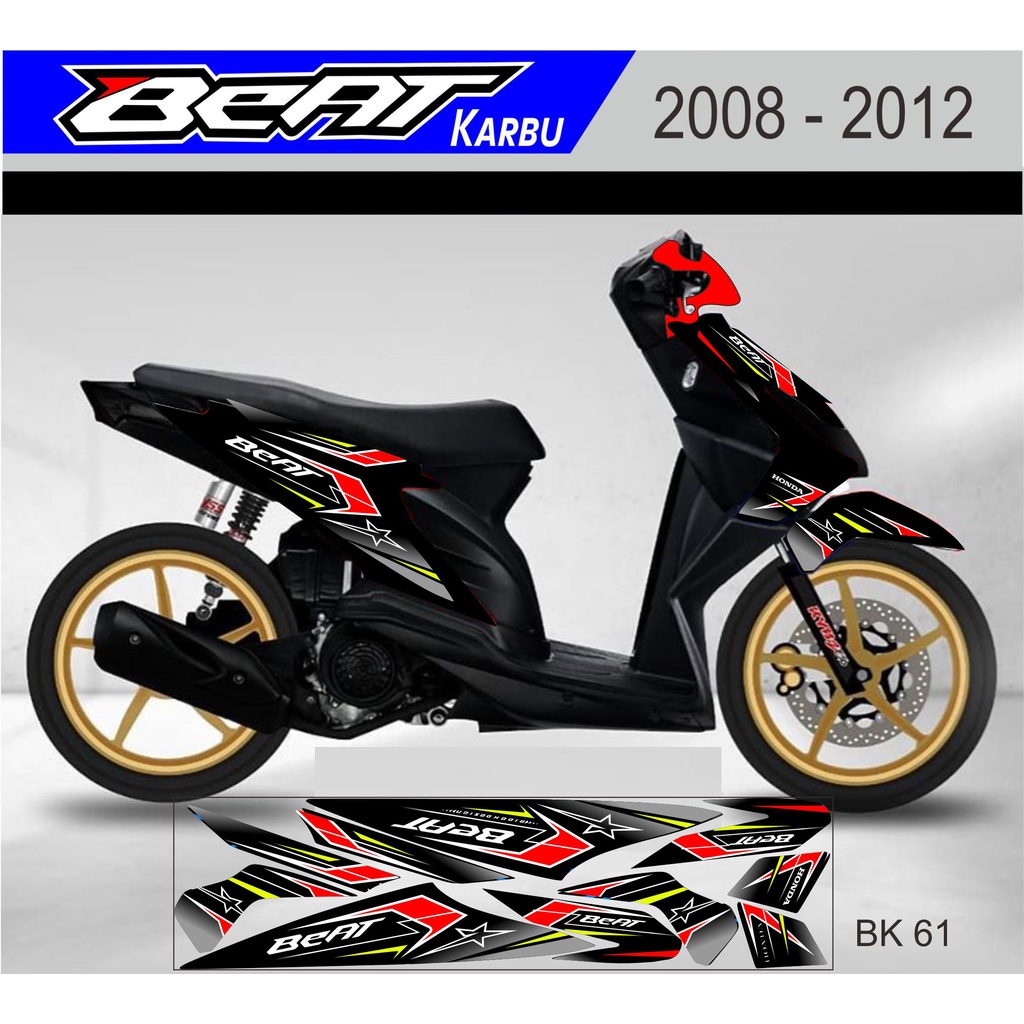 Jual STRIPING LIST STIKER HONDA BEAT KARBU VARIASI RACING | Shopee ...