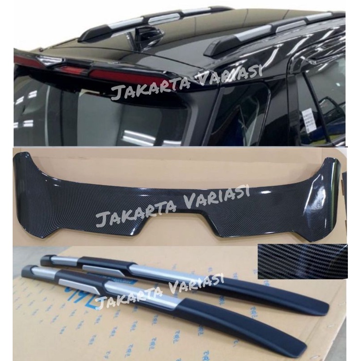 Jual Paket Spoiler Roof Rail Toyota Raize Daihatsu Rocky 2021 Carbon ...