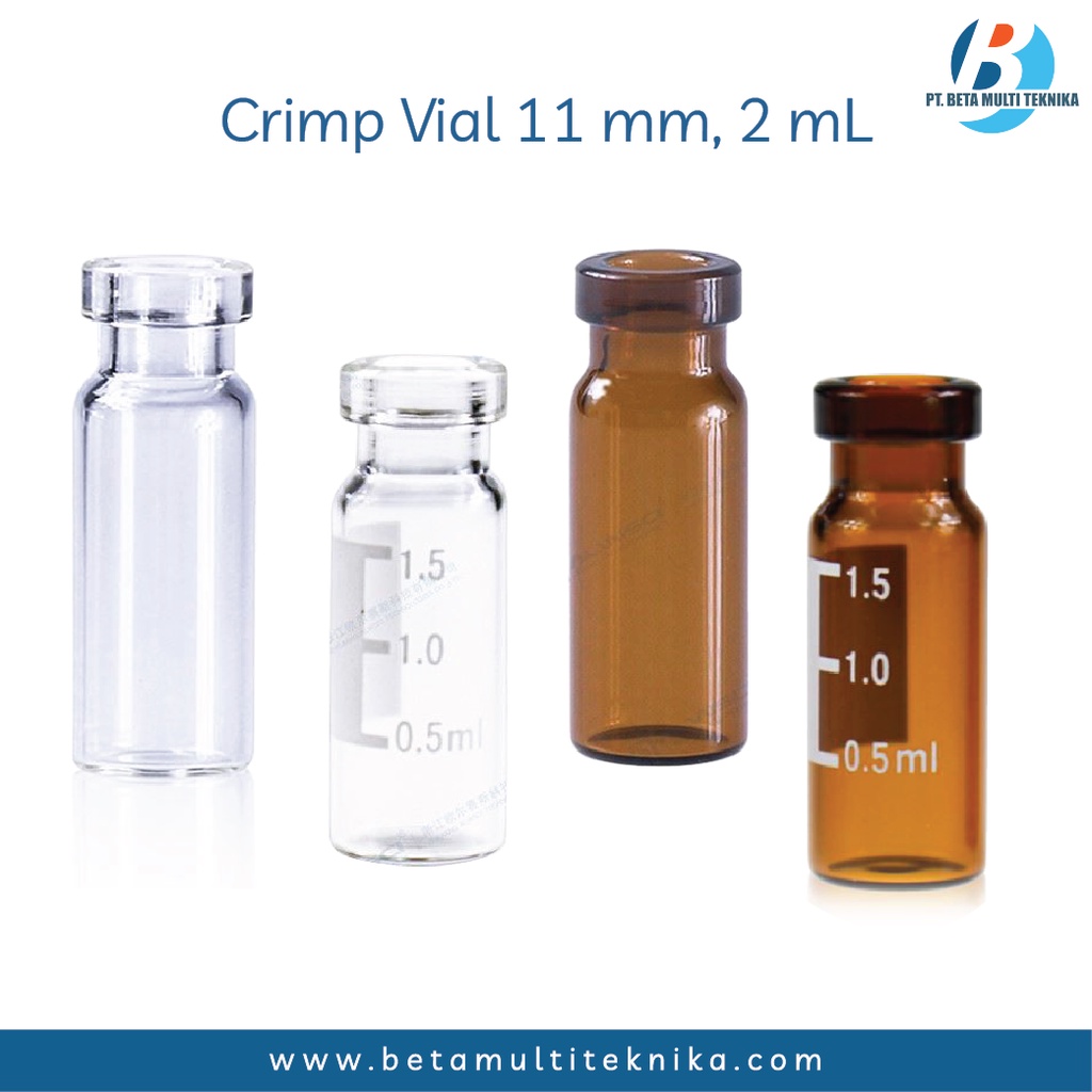 Jual Crimp Neck Vial 11 mm, 2 mL (Autosampler Vial for HPLC & GC