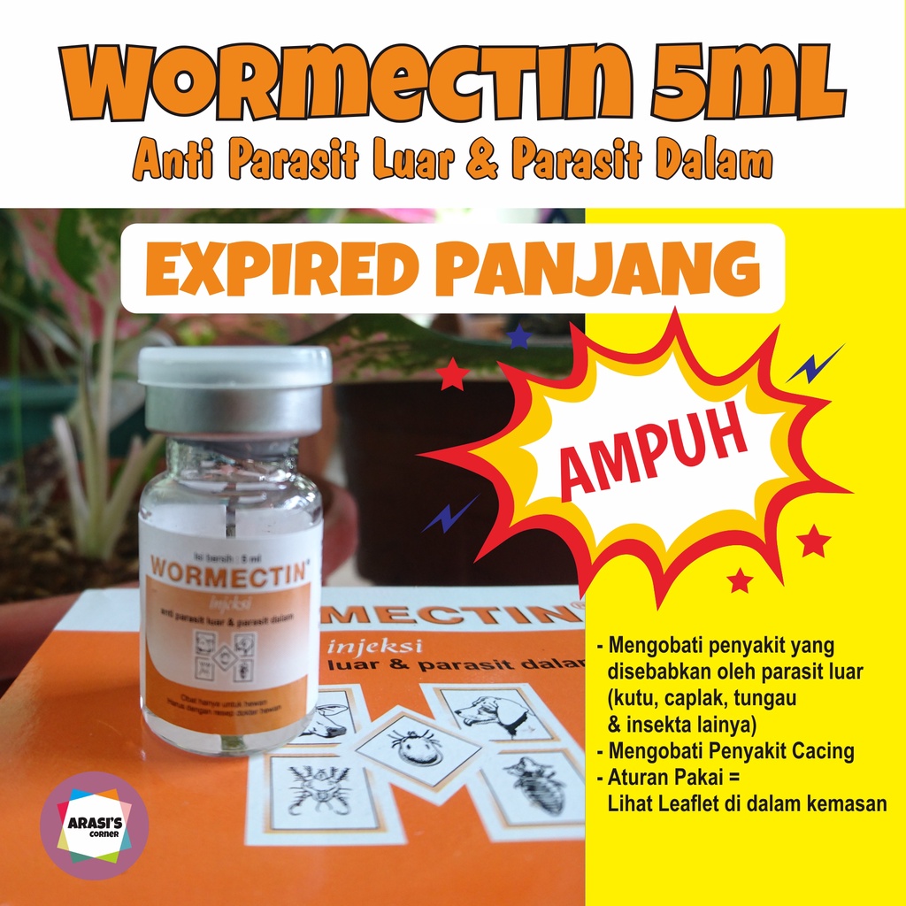 Jual Wormectin Obat Scabies Anti Parasit Obat Kutu Caplak Tungau Cacing 5ml Shopee Indonesia