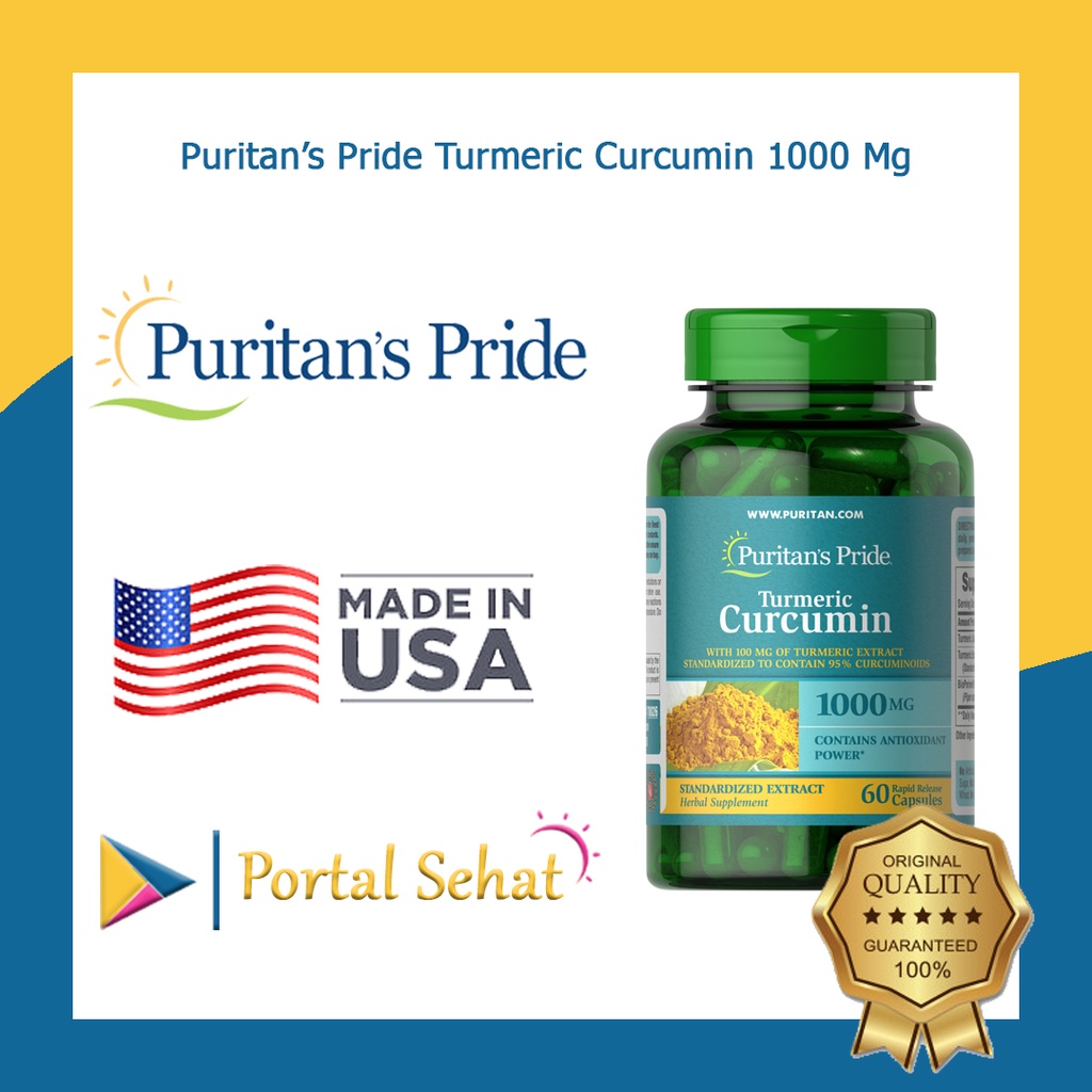 Jual Puritan's Pride Turmeric Curcumin 1000 Mg Shopee Indonesia