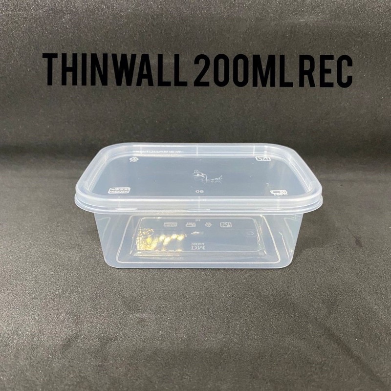 Jual Thinwall Rectangle 200mlthinwall Persegipanjang 200mlkotak Plastik Persegi Panjangkotak 9184