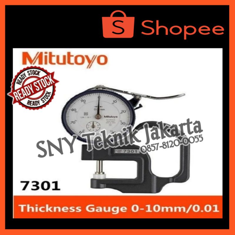 Jual Mitutoyo 7301 Dial Thickness Gauge (0-10) Alat Ukur Dimensi