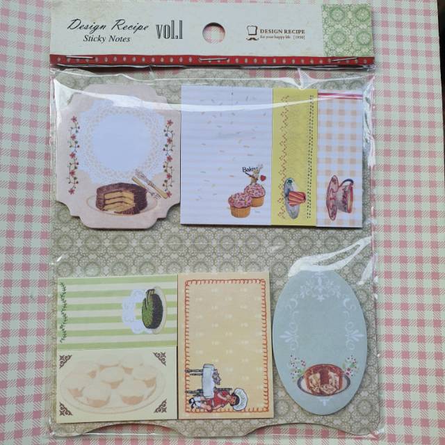Jual vintage design recipe vol.1 sticky note for scrapbook and journal ...