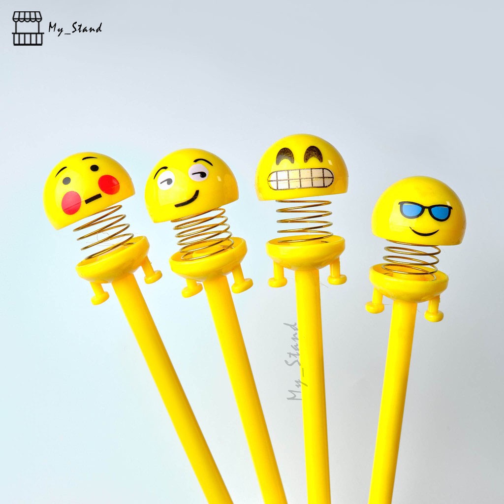Jual Pena Mentul Emoji Emoticon Spring Goyang Pen Pulpen Bolpen ...