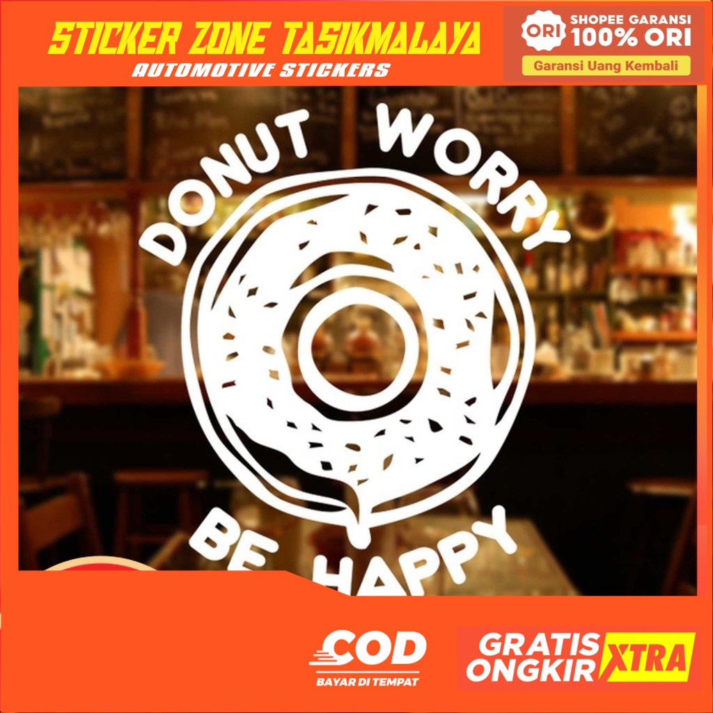 Jual ORIGINAL Stiker Dinding Sticker Cutting Kaca Cafe Kue Donat Kafe ...