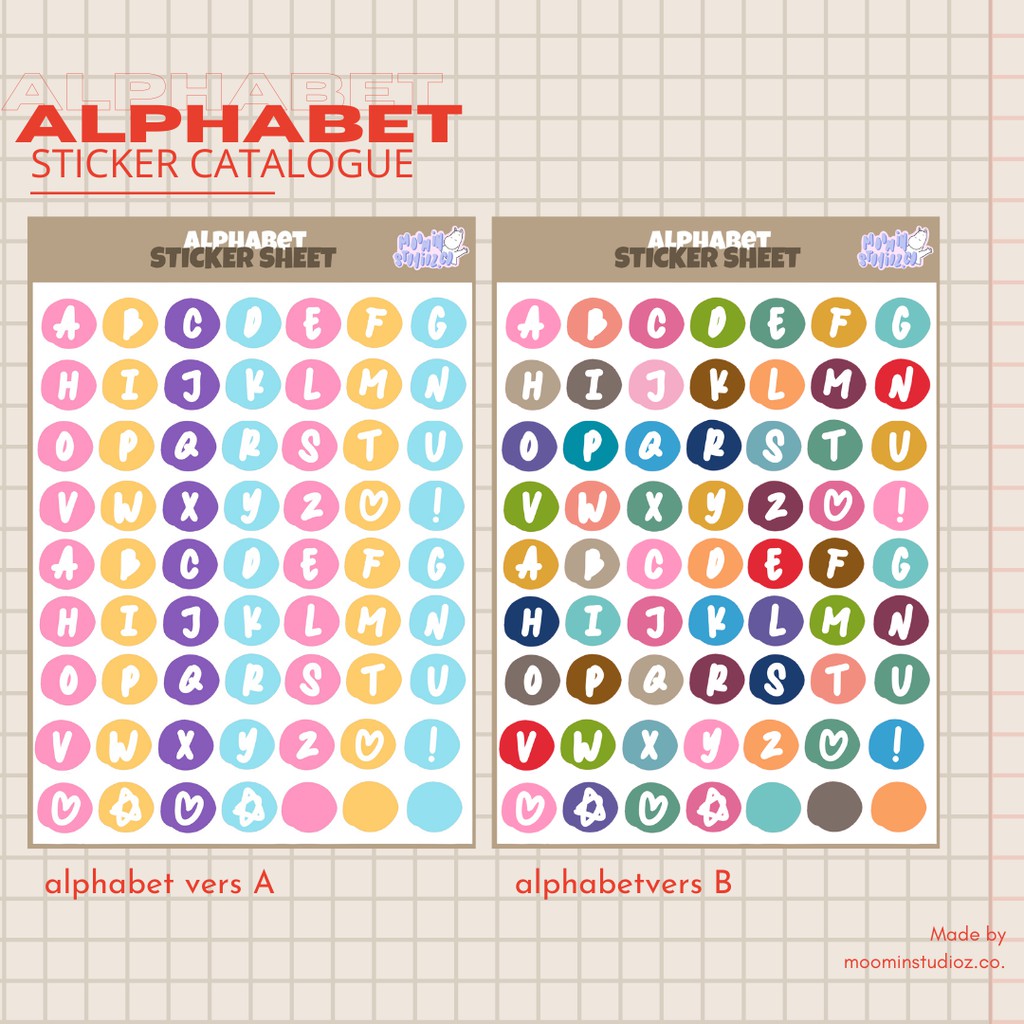 Jual ALPHABET STICKER By Moominstudioz.co | DECO STICKERS | Shopee ...