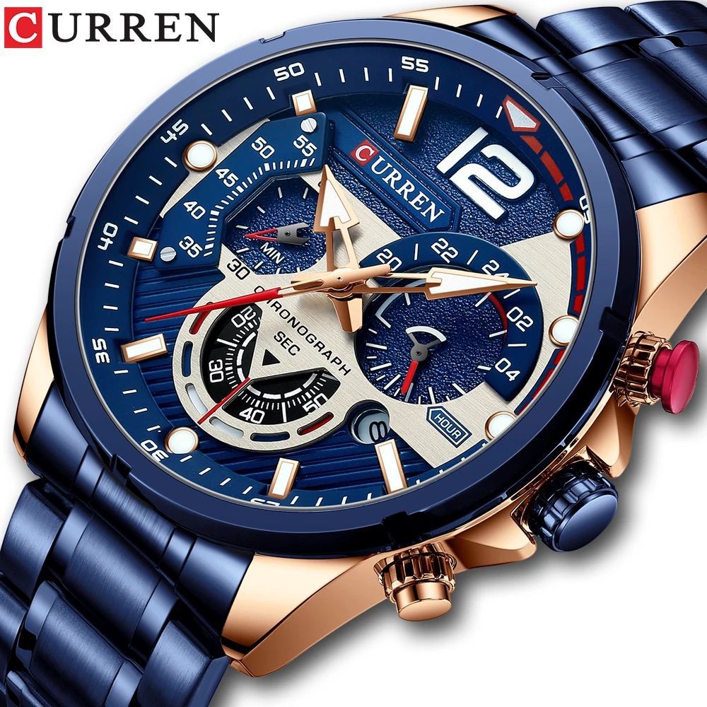 Jam tangan curren chronograph sale