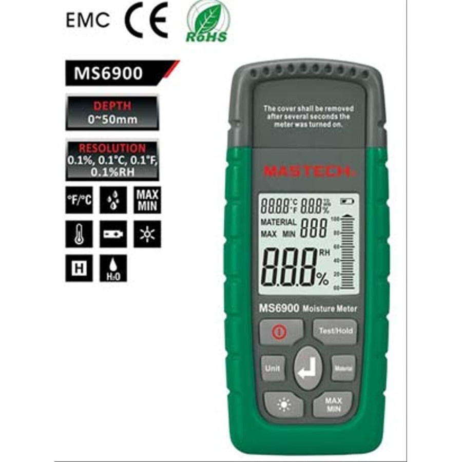 Jual Moisture Meter Mastech MS6900 Kadar Air Kayu Beton Semen Tembok MS