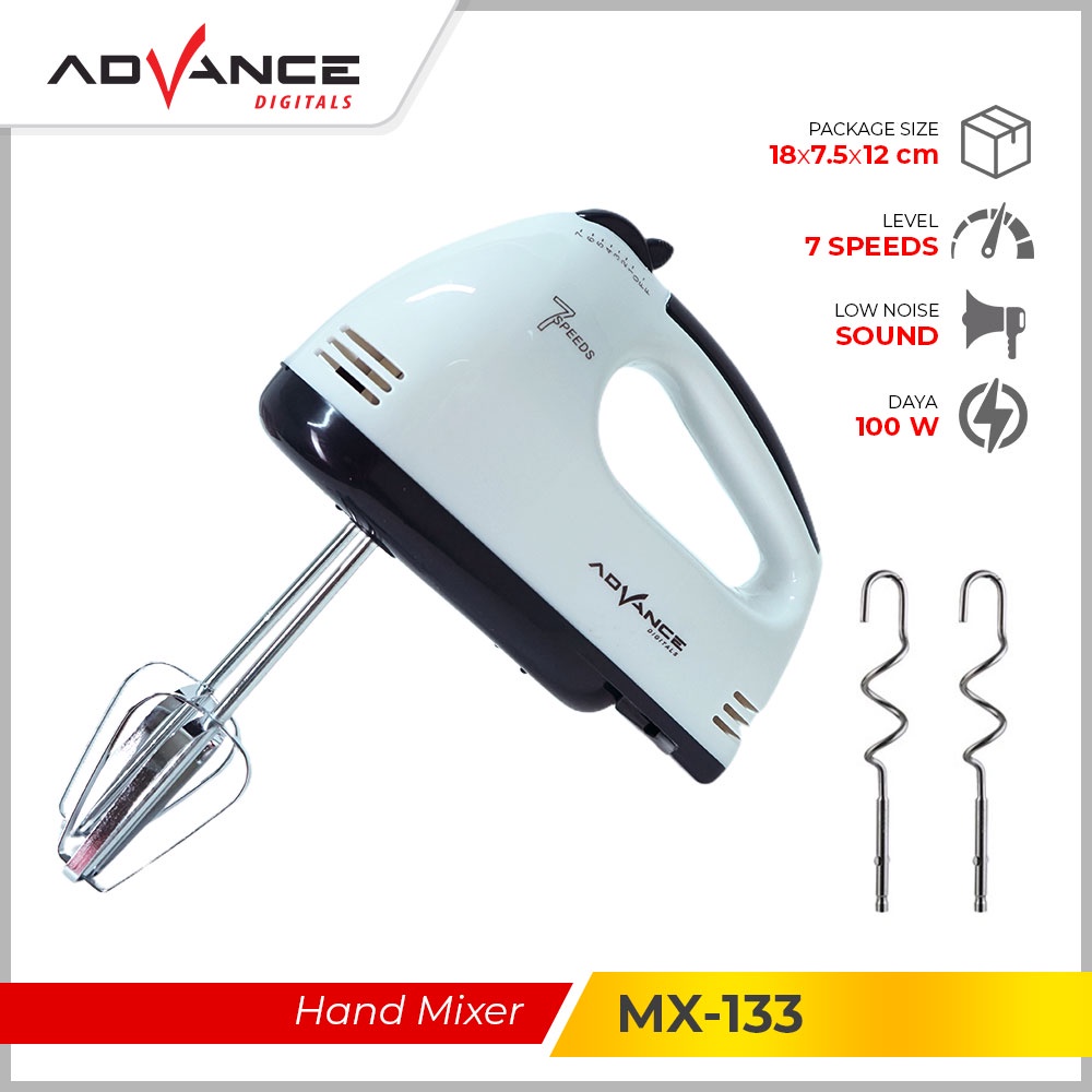 Jual Advance Digitals Hand Mixer Mx 133 Alat Pengaduk Dengan 7