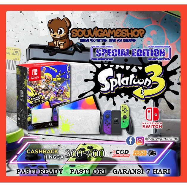 Jual PALING MURAH !! Nintendo Switch Console OLED Splatoon 3 Edition ...