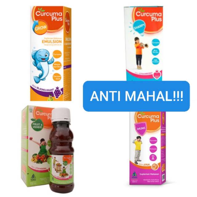 Jual [FAST DELIVERY] Curcuma plus syrup sharpy / imuns / grow / Fruit ...