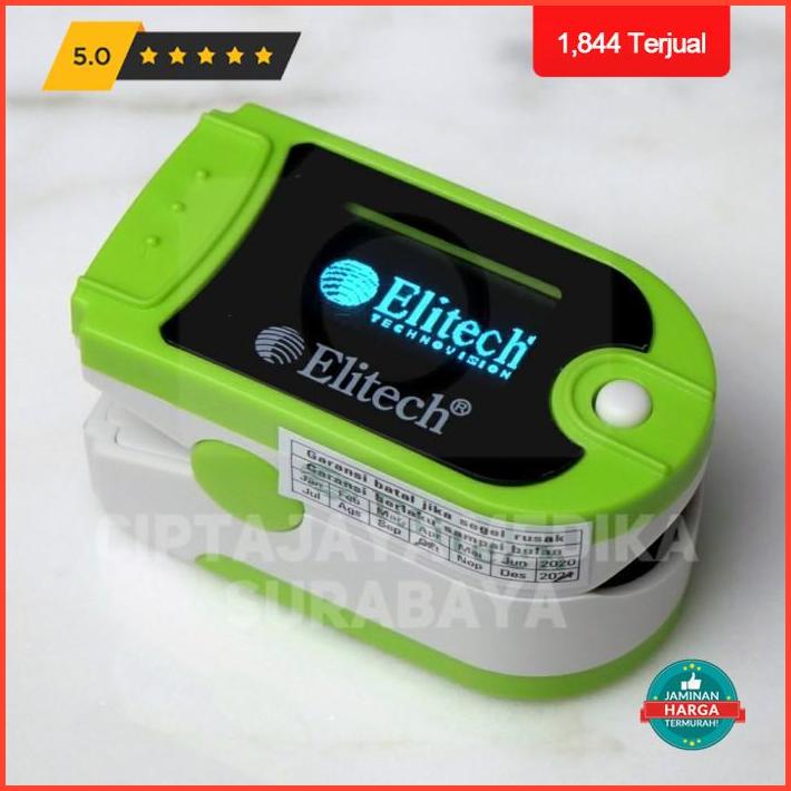 Jual 6.6 Pulse Oximeter Elitech Fox 1 Lime Green - Warna Baru! Saturasi ...