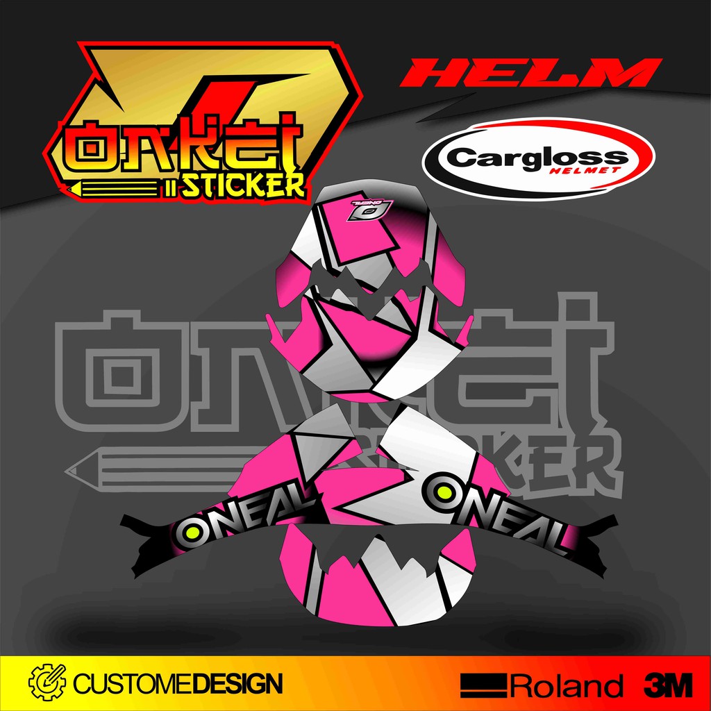 Jual DECAL STICKER HELM CARGLOSS ONEAL | Shopee Indonesia