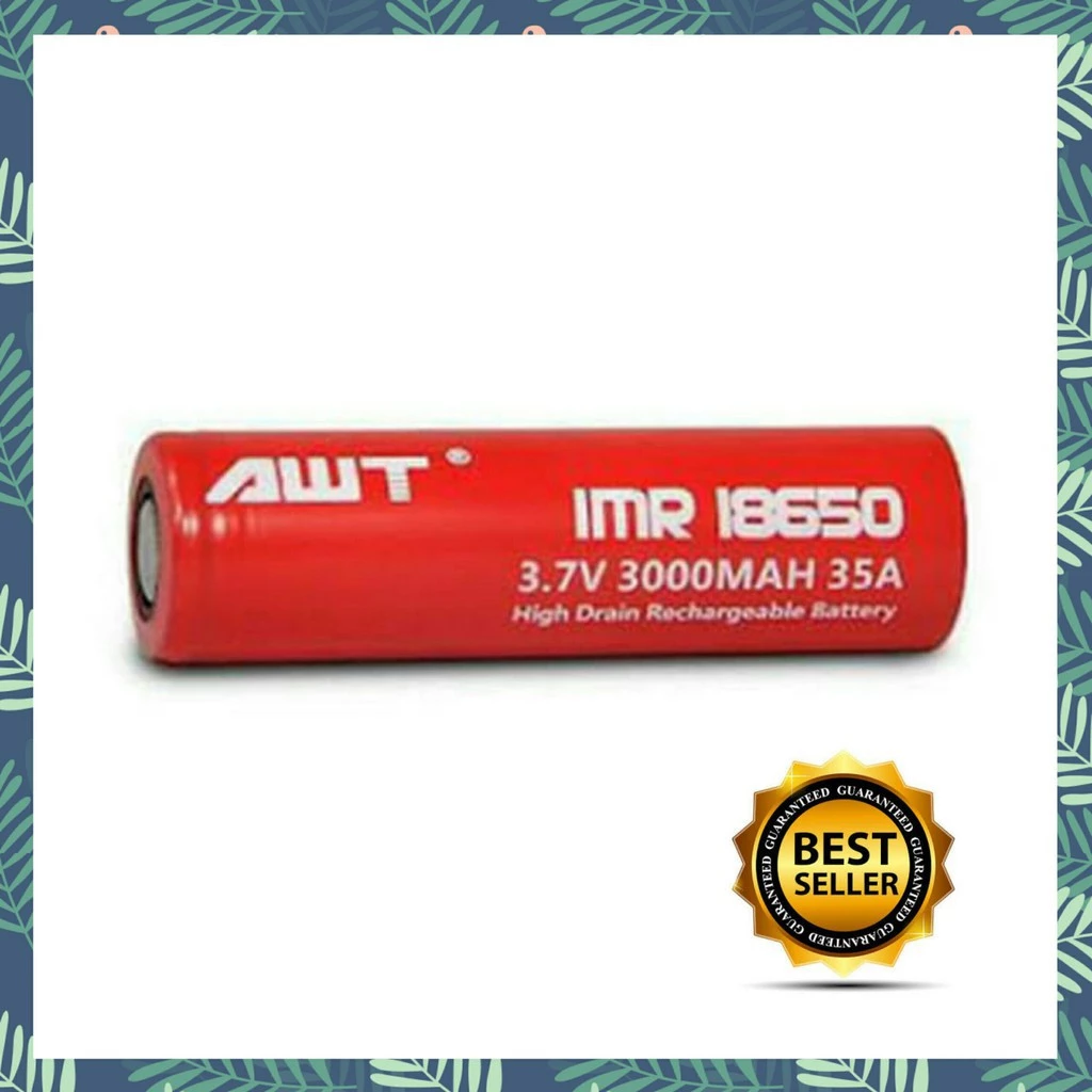 ORIGINAL 100% BATERAI AWT MERAH 3000MAH ORIGINAL 100% / BATERAI VAPE AWT MERAH | AutoStock