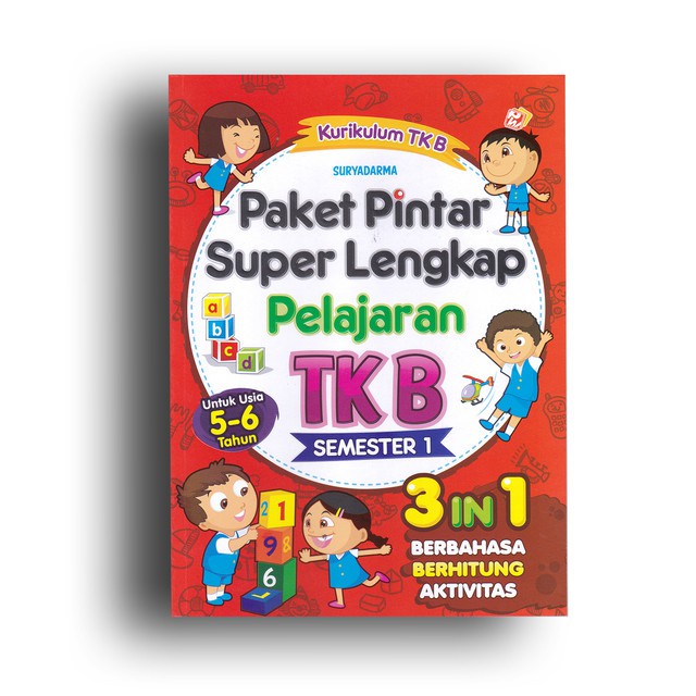 Jual Paket Pintar Super Lengkap Pelajaran TK B Semester 1 (Edisi 2018 ...