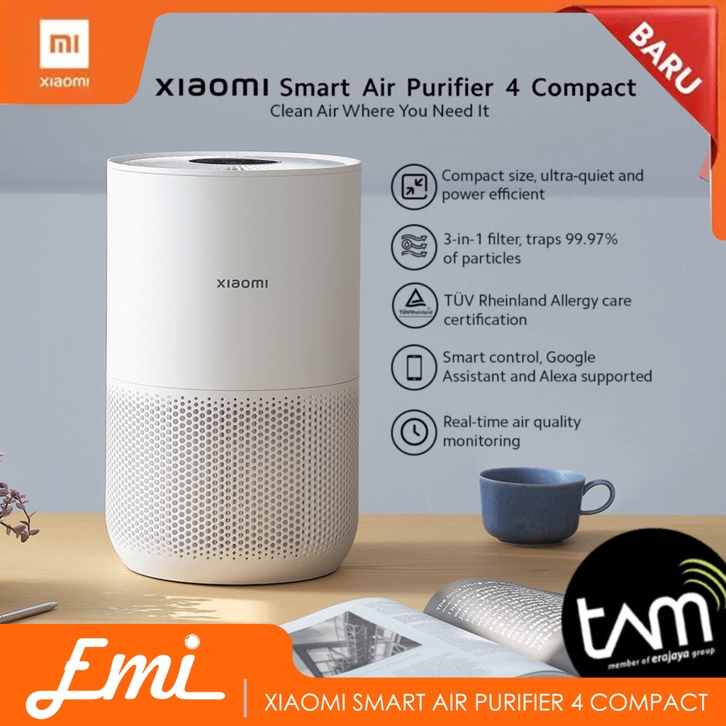 Filtre à Air Remplacement Pour Xiaomi Smart Air Purifier 4 Compact - Multicouches Préfiltre + HEPA H12 + Charbon Actif