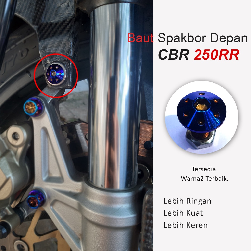 Jual Baut Spakbor Depan Cbr Rr Baut Spakbor Cbr Rr Blue Probolt