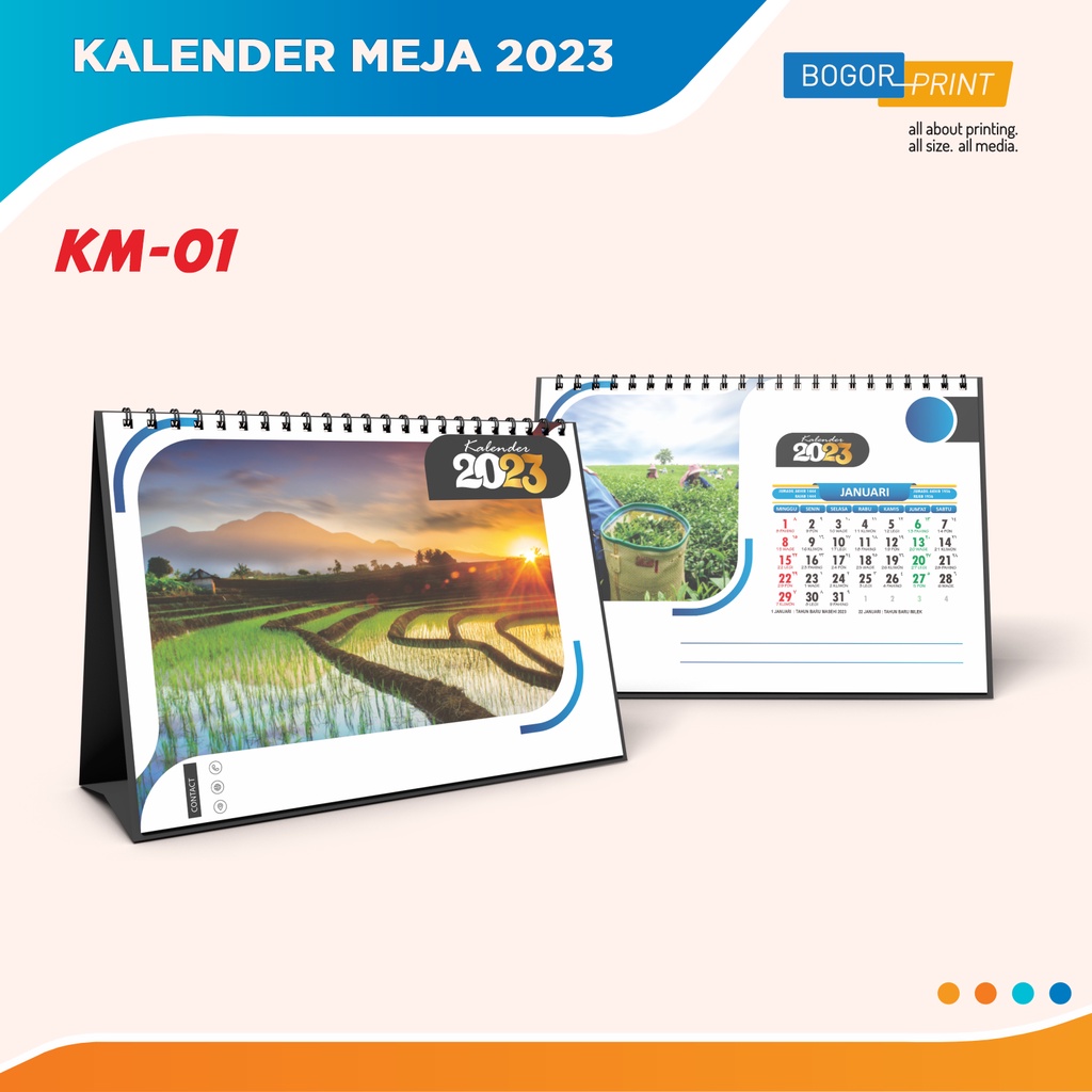 Jual Cetak Kalender Meja 2024 Custom, Minimalis / Art Karton 260 ...