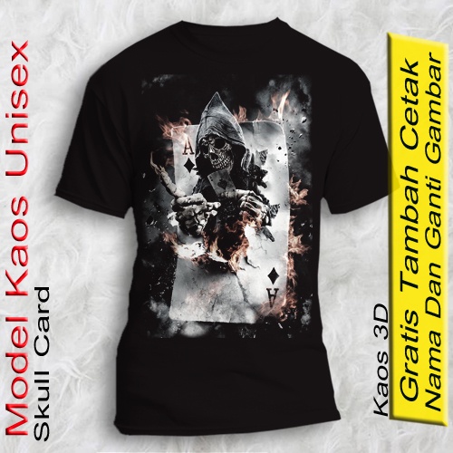 Jual Kaos Gambar Seram Kepala Tengkorak Ukuran Dewasa | Shopee Indonesia