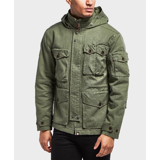 Jual Pretty Green Hooded M65 Jacket Khaki Original | Shopee Indonesia