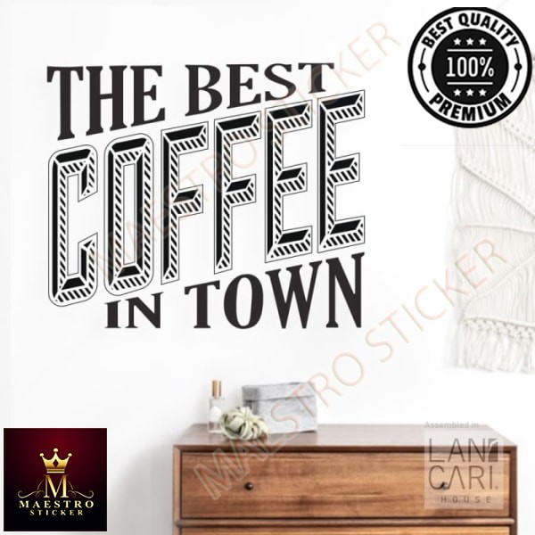 Jual M.STICKER Stiker The Best Coffee shop Kopi wall Sticker Kaca ...