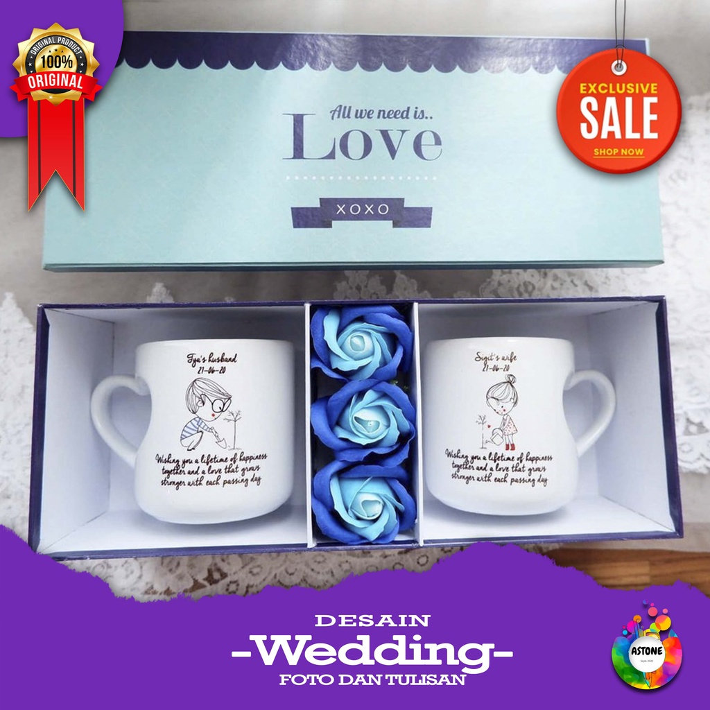 Jual Astone Mug Love Custom Nama And Foto Tulisan Untuk Kado Pasangan Anniversary Custom Bebas 2258