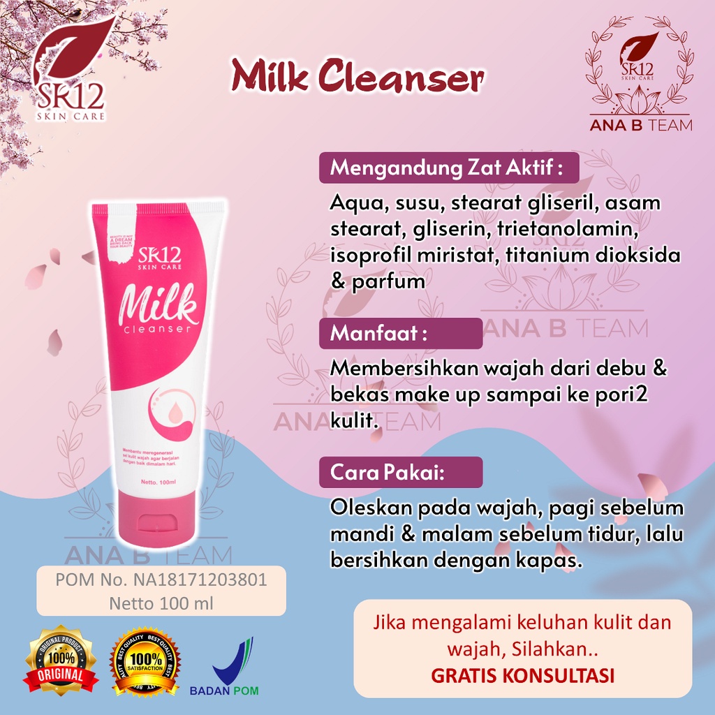 Jual Ready Stok Sr12 Milk Cleanser Permbersih Wajah Sisa Make Up Susu Pembersih Wajah 6766