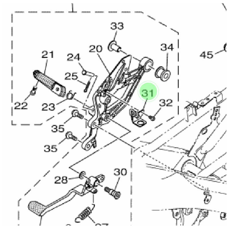 Jual Dudukan switch rem belakang yamaha R15 VVA original | Shopee Indonesia