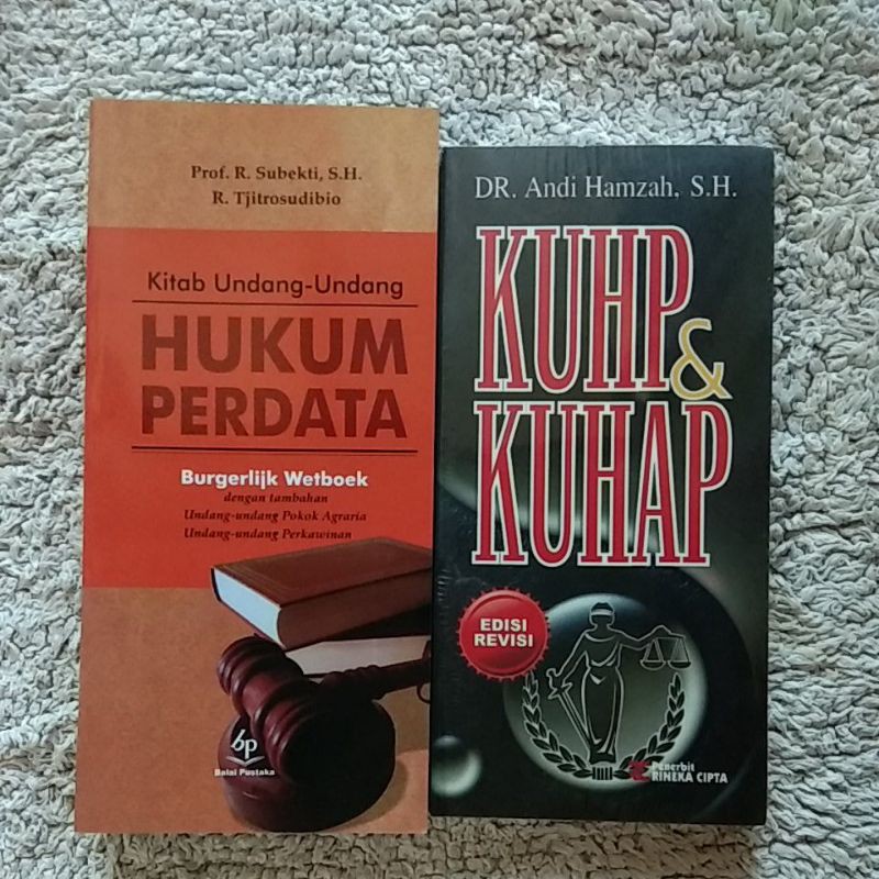 Jual 1 PAKET 2 BUKU KITAB UNDANG - UNDANG HUKUM PERDATA, KUHP & HUKAP ...