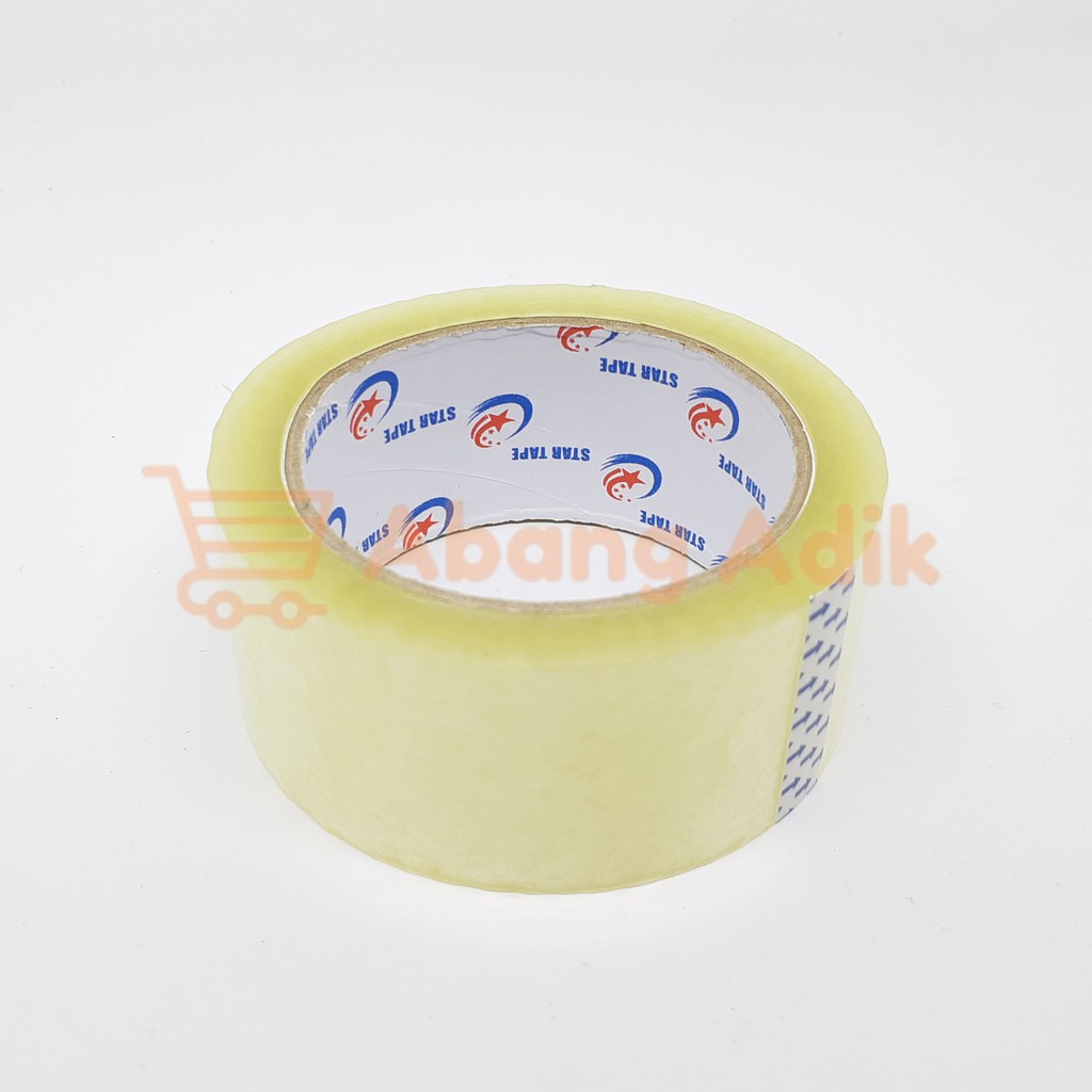 Jual Lakban star tape startape clear 90 Y YARD 90y 2 inch Putih ...