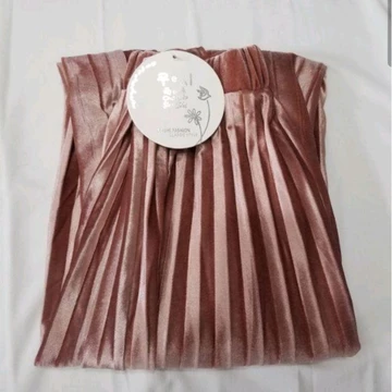 Inkini Rok Plisket Velvet Beludru Import Rok Panjang Muslim Rok Mayung Rok Plisket Glowing Korea
